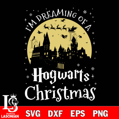 i'm dreaming of a hogwarts christmas svg eps dxf png file, Instant Download
