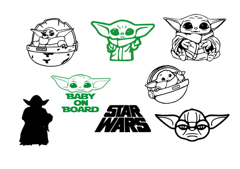 bundle baby on board, star wars Svg Dxf Eps Png file