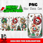 jack and sally PNG, jack and sally Glass Cup Wrap , Libbey Can Glass Cup 1 PNG file, digital download