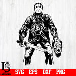 jason, Jason Voorhees, Friday the 13th, Jason silhouette, Jason svg,eps,dxf,png file