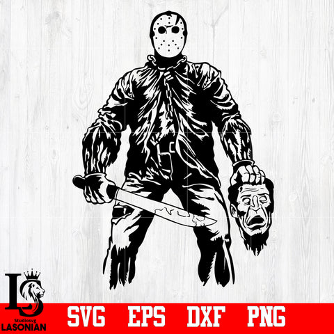 jason, Jason Voorhees, Friday the 13th, Jason silhouette, Jason svg,eps,dxf,png file