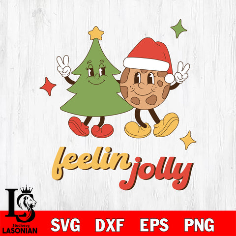 jeelin jolly christmas svg eps dxf png file, digital download