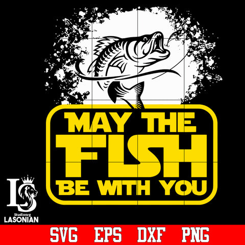 May the fish be with you fising svg,eps,dxf,png file