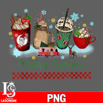 Merry camper christmas PNG file, digital download