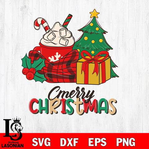 merry christmas svg eps dxf png file, digital download