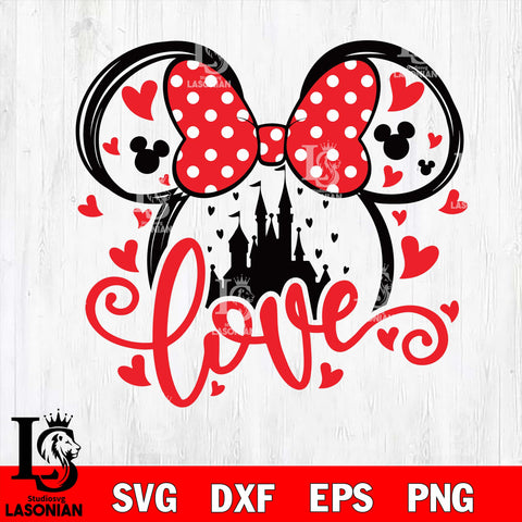 mickey Love valentines svg , mickey valentine's day svg eps dxf png file, digital download
