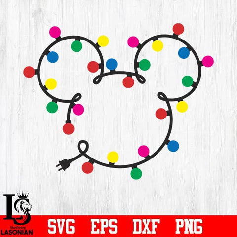 mickey christmas svg dxf eps png file