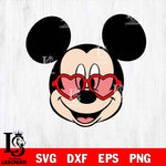 mickey heart glass valentines svg , mickey valentine's day svg eps dxf png file, digital download