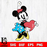 minnie heart  valentines   svg , mickey valentine's day svg eps dxf png file, digital download