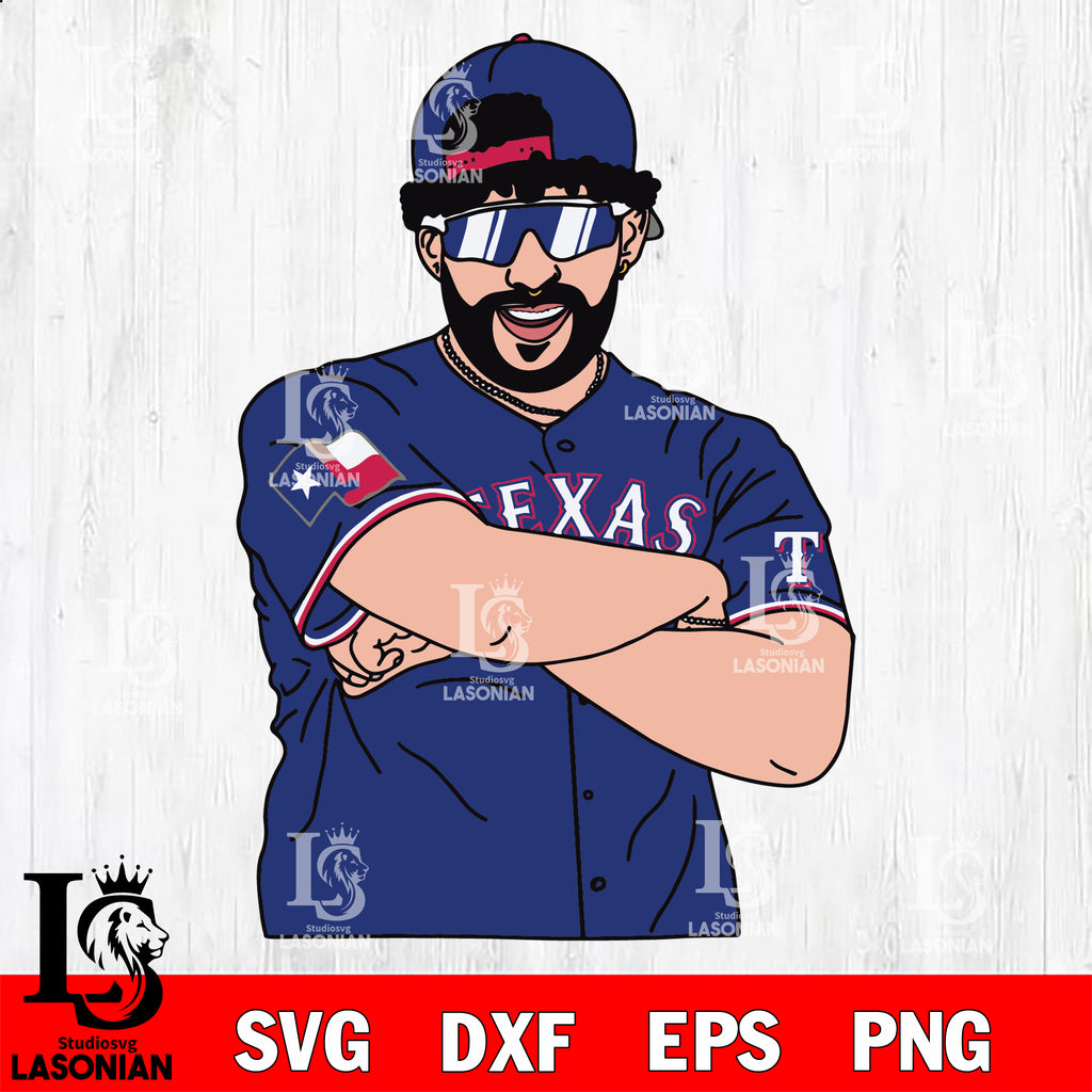 Texas Baseball Bad Bunny Svg Dxf Eps Png file