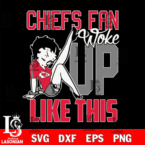Kansas City Chiefs PETTTY BOOP svg,eps,dxf,png file