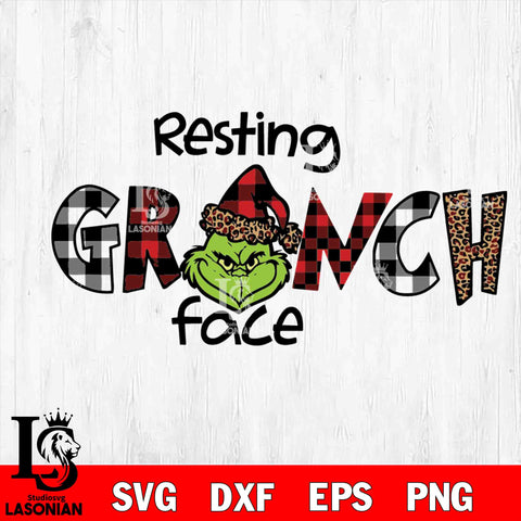 Resting face grinch svg, png, dxf, eps digital file