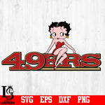 san francisco 49ers,Betty Boop svg,eps,dxf,png file