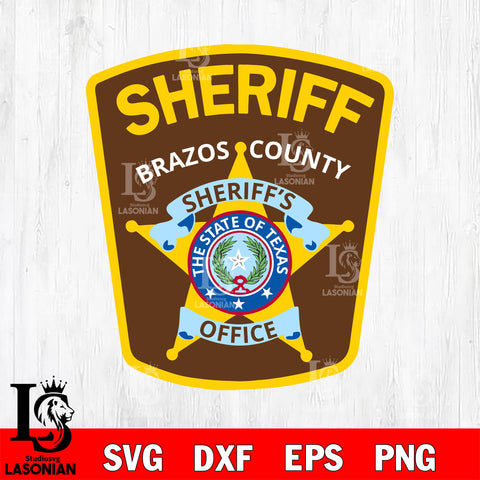sheriff brazos county police svg eps dxf png file