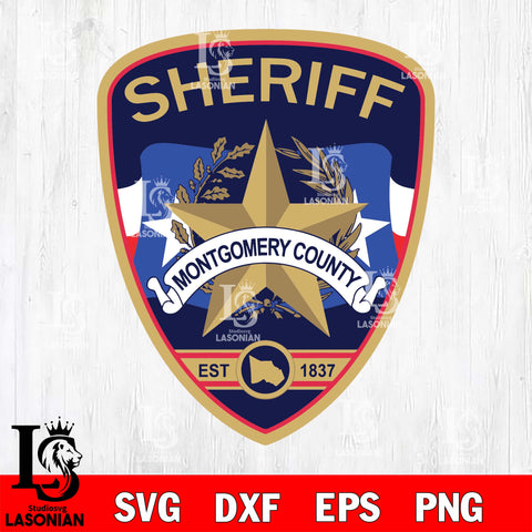 sheriff montgomery county badge  svg eps dxf png file