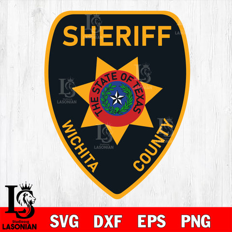 sheriff wichita county police svg eps dxf png file