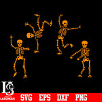 skeleton funny dance, skeleton, halloween skeleton flossing svg eps dxf png file