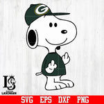 snoopy dog green bay packers svg,eps,dxf,png file