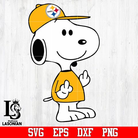 snoopy dog pittsburgh steelers svg,eps,dxf,png file
