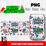 stitch christmas  PNG, stitch Glass Cup Wrap , Libbey Can Glass Cup 3 PNG file, digital download