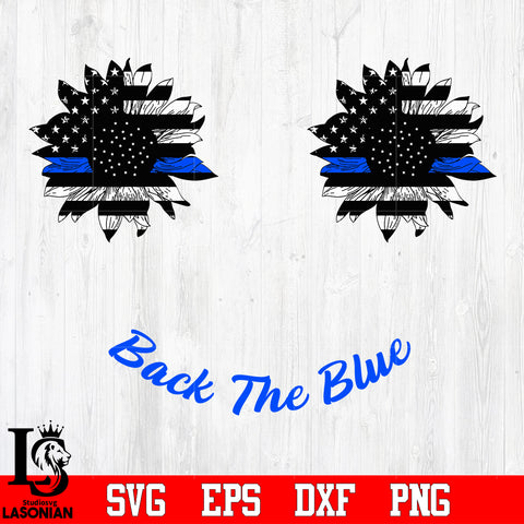 sunflower back the blue svg dxf eps png file