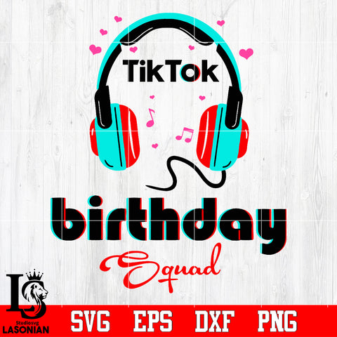 tick tock birthday squad Svg Dxf Eps Png file