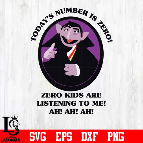 today's number is zero, halloween svg, png, dxf, eps digital file