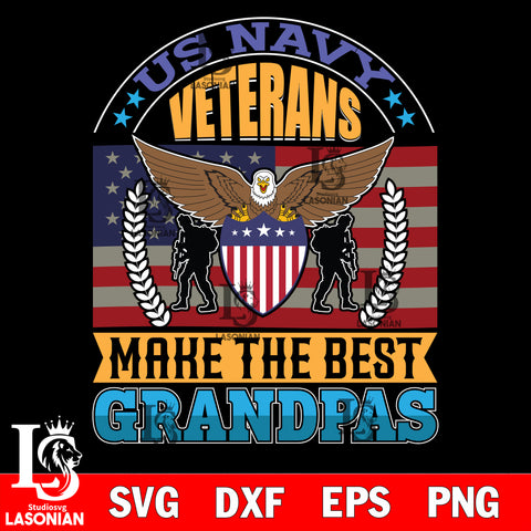 us navy veterans make the best grandpas svg dxf eps png file Svg Dxf Eps Png file