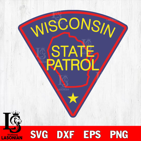wincosin state patrol police svg eps dxf png file