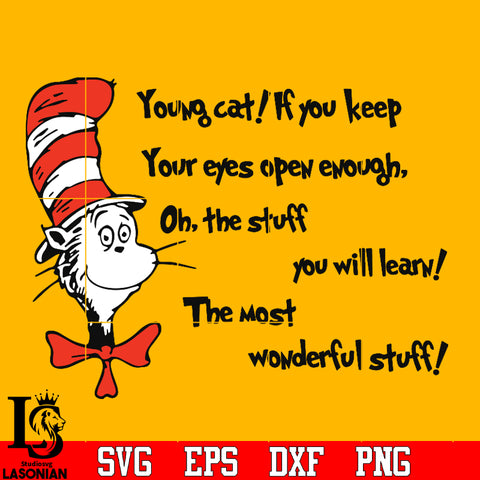 you cat ! If you keep your eyes open enough I can read in red, blue , pickle color too Svg Dxf Eps Png file Svg Dxf Eps Png file
